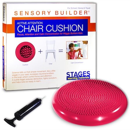 Stages Learning Materials Sensory Builder Active Attention Chair Cushion, Red SLM-2102